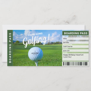 Carte d'embarquement pour le certificat cadeau de 