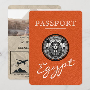 Carte d'embarquement pour l'Égypte pour un mariage