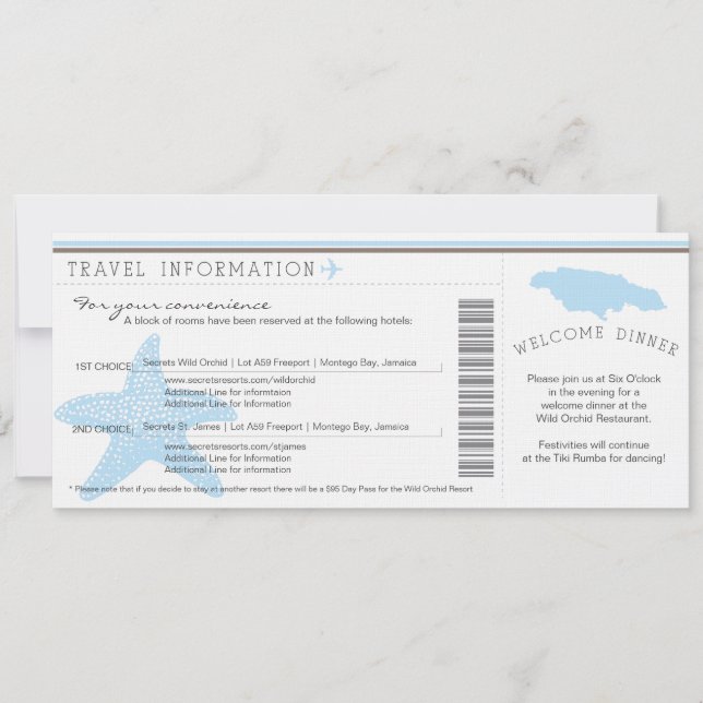 Carte d'embarquement pour les informations de voya (Devant)