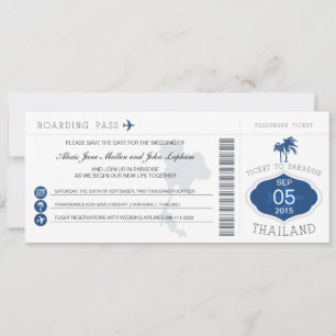 Carte d'embarquement pour Thaïlande Enregistrer la