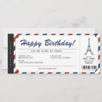 Carte d'embarquement pour un voyage surprise à Par