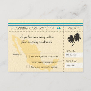 Carte d'embarquement RSVP au Mexique
