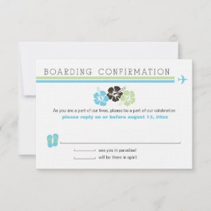 Carte d'embarquement RSVP Hibiscus
