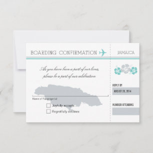 Carte d'embarquement RSVP POUR LA JAMAÏQUE