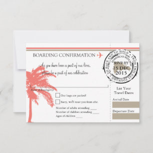 Carte d'embarquement RSVP pour République dominica