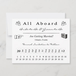 Carte d'embarquement Save the Date