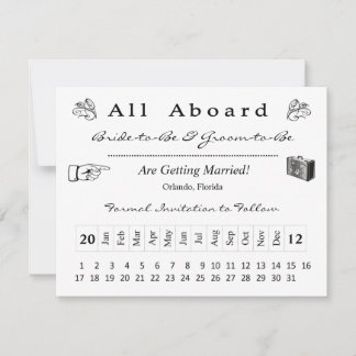 Carte d'embarquement Save the Date