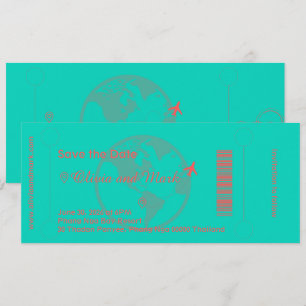 Carte d'embarquement Save the Date – Sarcelle & Co