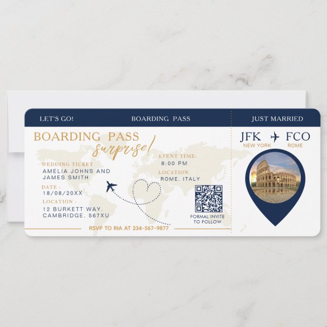 Carte d'embarquement Surprise Airline Ticket maria (Devant)