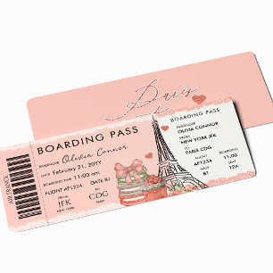 Carte d'embarquement surprise pour les vacances à 