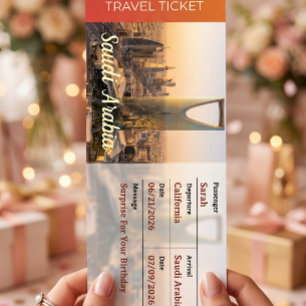 Carte d'embarquement surprise pour un voyage en Ar