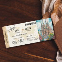 Carte d'embarquement Surprise Voyage Ticket