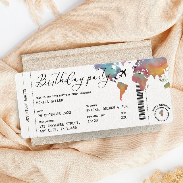 Carte d'embarquement Voyage Thématique fête d'anni (Créateur téléchargé)