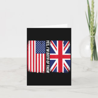 Carte Demi-américain Demi-britannique Drapeau Usa Uk Pat