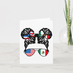 Carte Demi-Américaine Demi-Mexicaine Fille Usa Mexique D