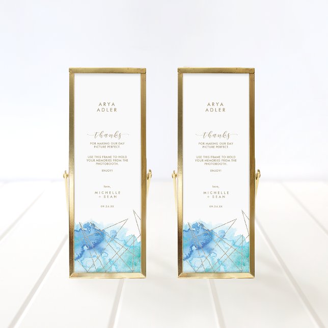 Carte d'emplacement géométrique bleue imprimable (Créateur téléchargé)