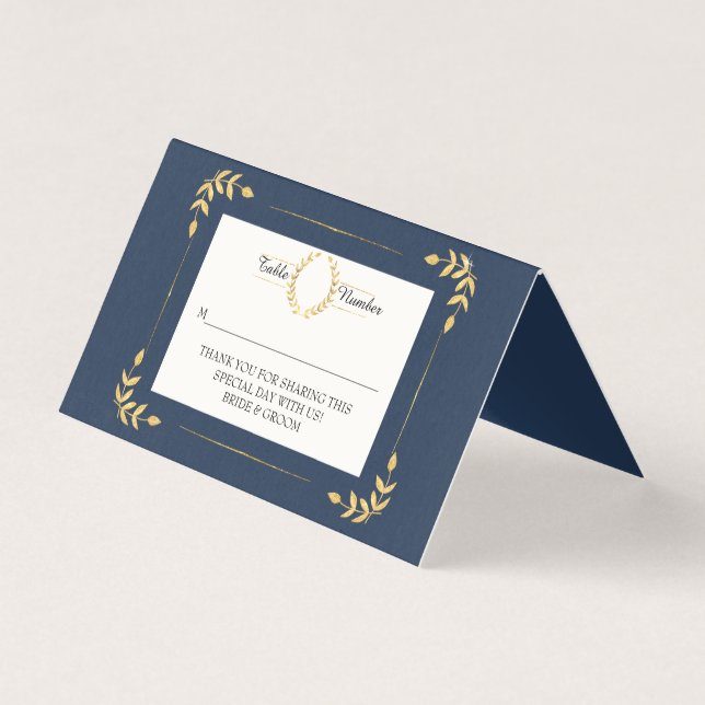 Carte d'emplacement pour feuille de laurier modern (Front)