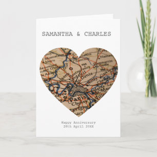 Carte d'emplacement spécial mariage Anniversaire