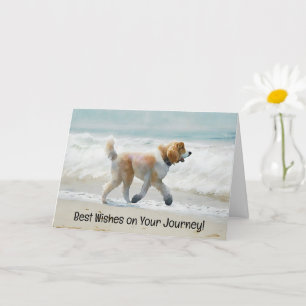 Carte d'emploi pour le joli chien qui court sur la