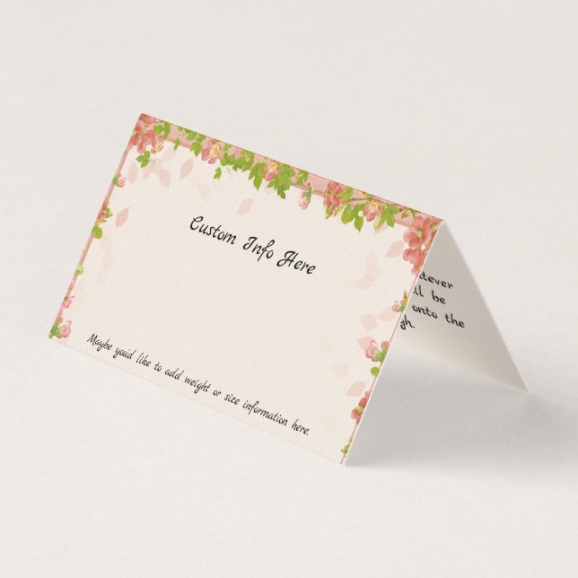 Carte d'en-tête de package d'affichage Floral Vint (Front)