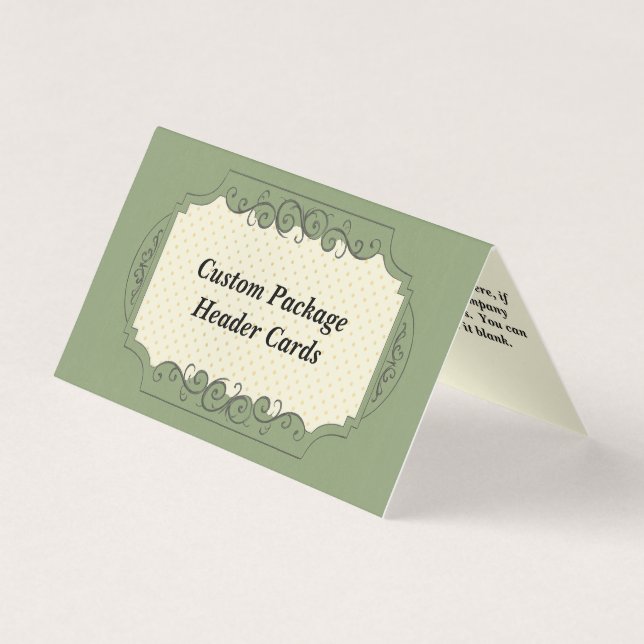 Carte d'en-tête de package Hang de l'affichage pli (Front)