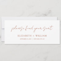 Carte d'en-tête de table de Mariage de script déta