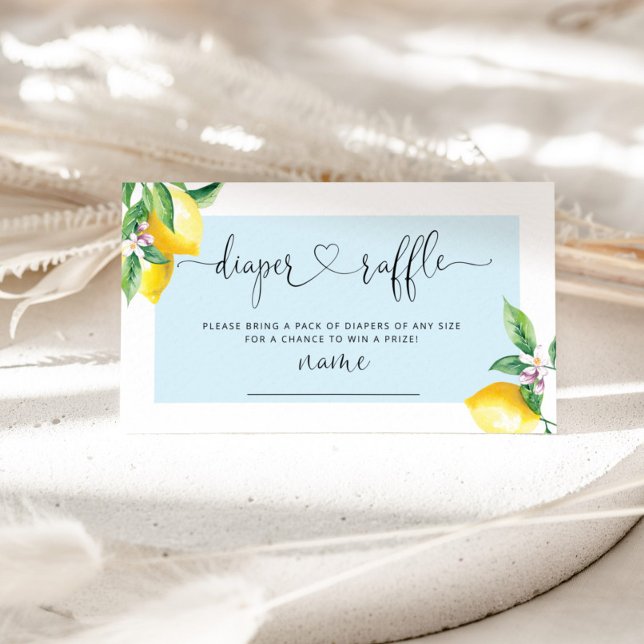 Carte d'encastrement de billet au citron bleu (Créateur téléchargé)