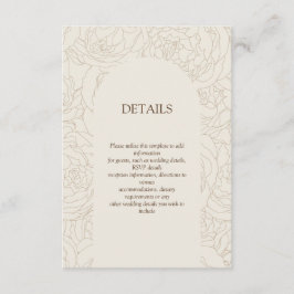 Carte d'enceinte de mariage beige brun