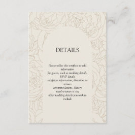 Carte d'enceinte de mariage beige brun