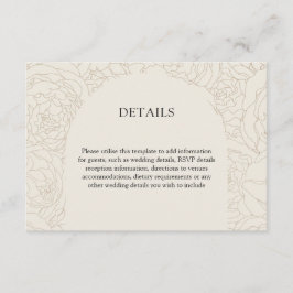 Carte d'enceinte de mariage beige brun
