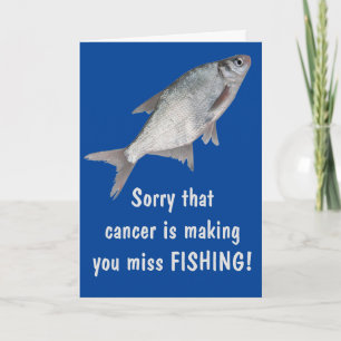 Carte d'encouragement à la pêche contre le cancer