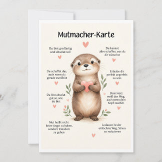 Carte d'encouragement allemande - carte de loutre