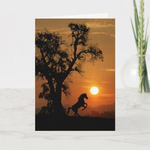 Carte d'encouragement Cheval et Chêne