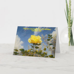 Carte d'encouragement de la foi rose jaune