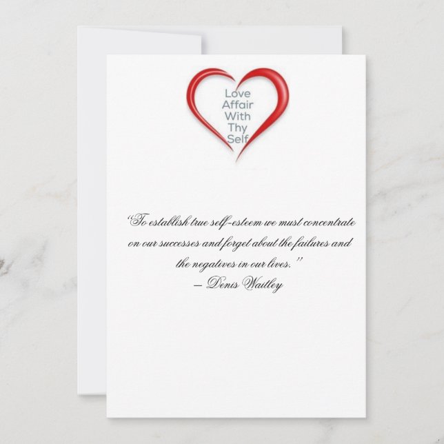 Carte d'encouragement de narcissisme (Devant)