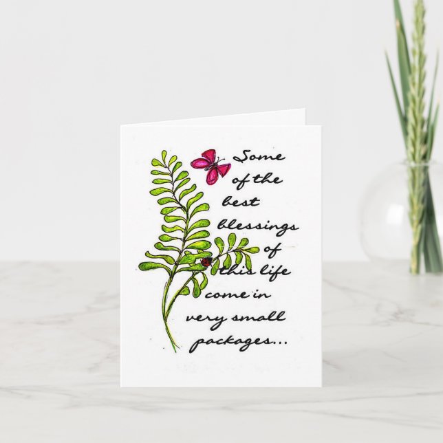 CARTE D'ENCOURAGEMENT DE PETITES BÉNÉFICES (Devant)
