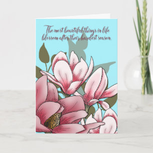 Carte d'encouragement Fleur de magnolia