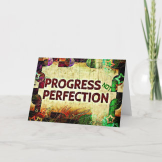 Carte d'encouragement - Progrès pas la perfection
