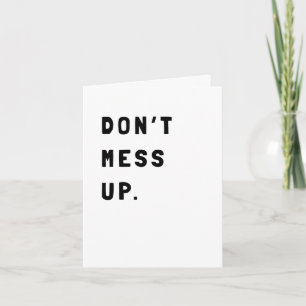 Carte d'encouragement sarcastique amusante