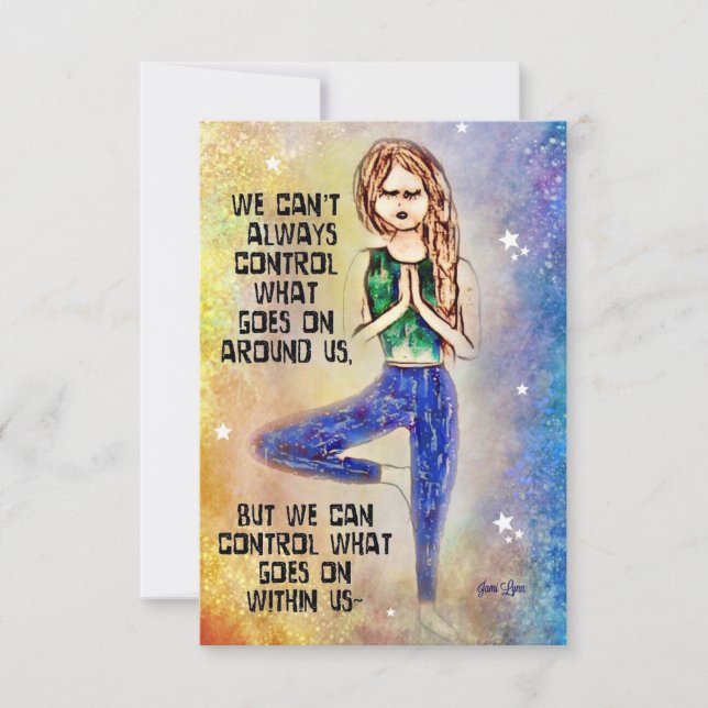 Carte d'encouragement Yoga personnalisée (Devant)