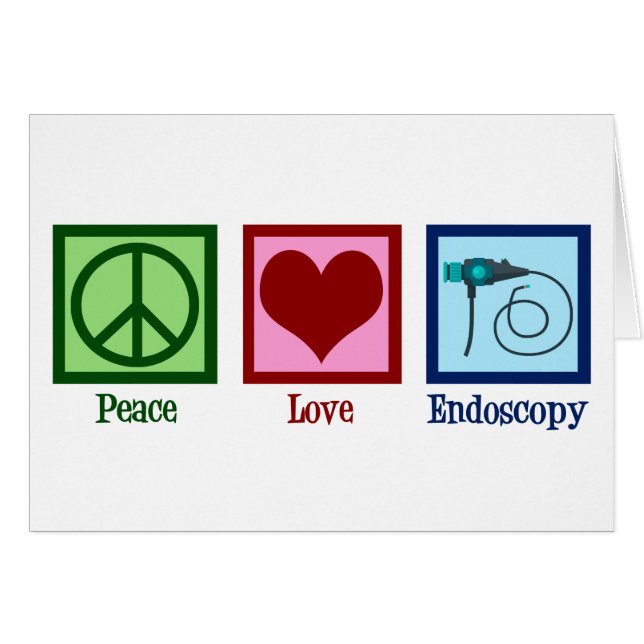 Carte d'endoscopie Peace Love (Devant horizontal)