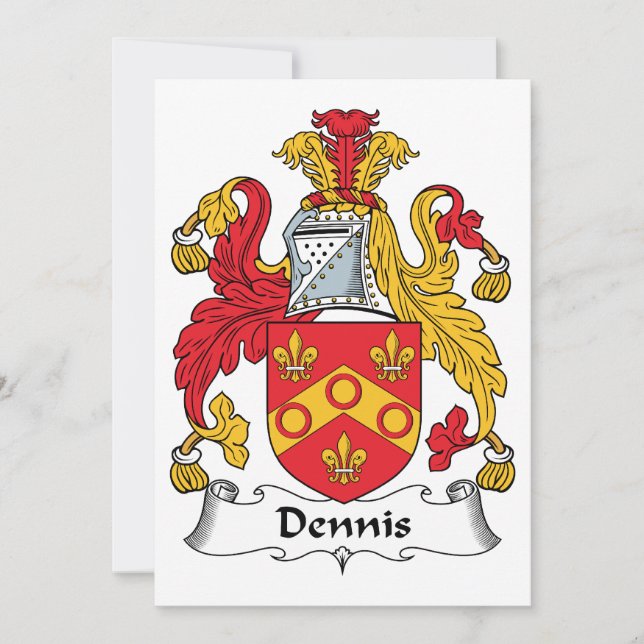 Carte Dennis Family Crest (Devant)