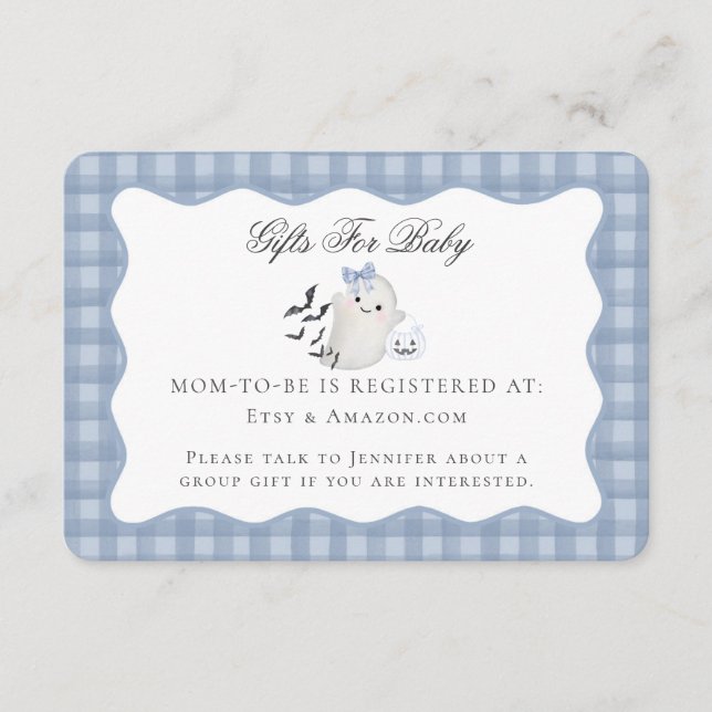 Carte d'enregistrement Blue Pastel Little Boom Gho (Devant)