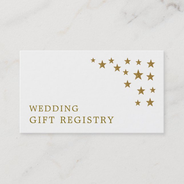 Carte d'enregistrement cadeau Gold Parties scintil (Devant)