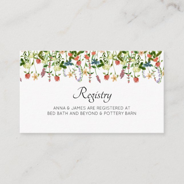 Carte d'enregistrement des Mariages floraux botani (Devant)