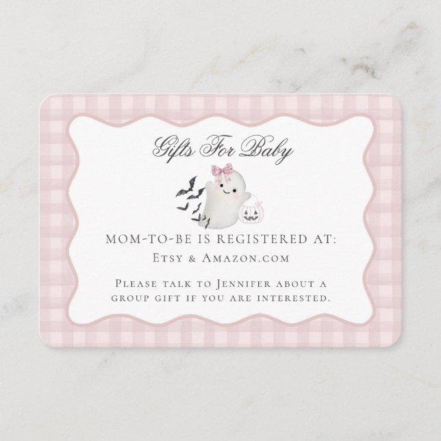 Carte d'enregistrement Pink Pastel Little Boost (Devant)