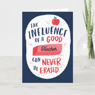 Carte d'enseignant Merci