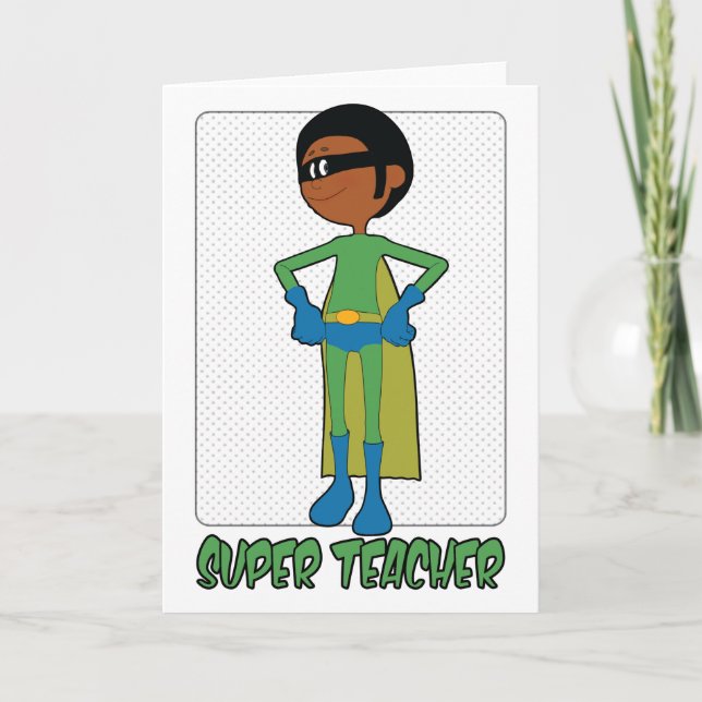 Carte d'enseignant Super Homme pour l'appréciation (Devant)