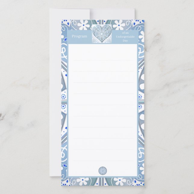 Carte Dentelle Céramique Bleu Clair (Devant)