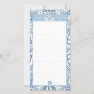 Carte Dentelle Céramique Bleu Clair